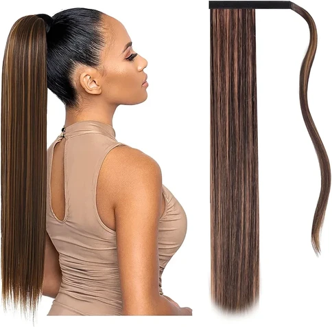 A lady with 70 cm hair extension to her waist.
