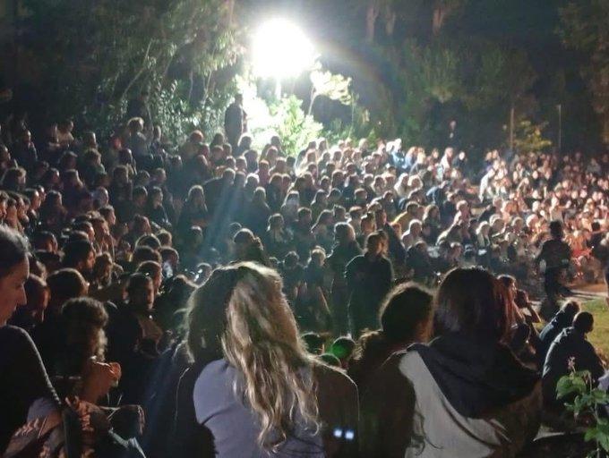 Huge crowds assembled at their local port in Crete