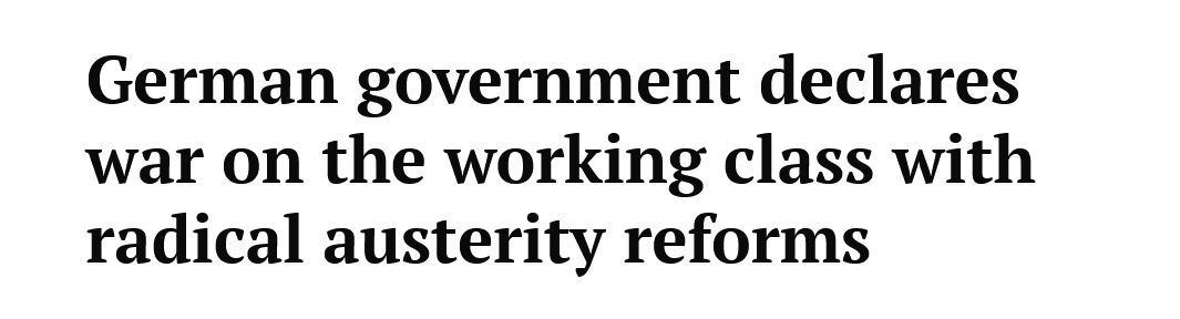 German government declares war on the working class with radical austerity reforms